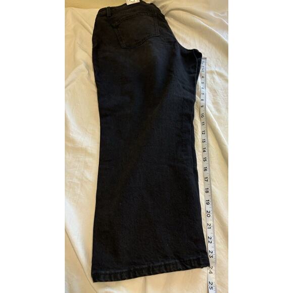 NWT Time and Tru Women's High Rise Straight Leg Crop Jeans Plus Size 18 Black - Picture 9 of 9
